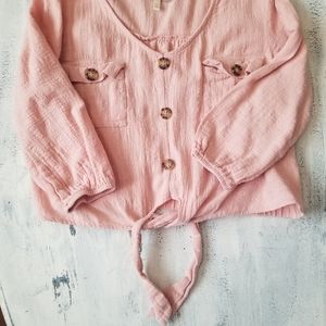 Belle Du Jour linen crop